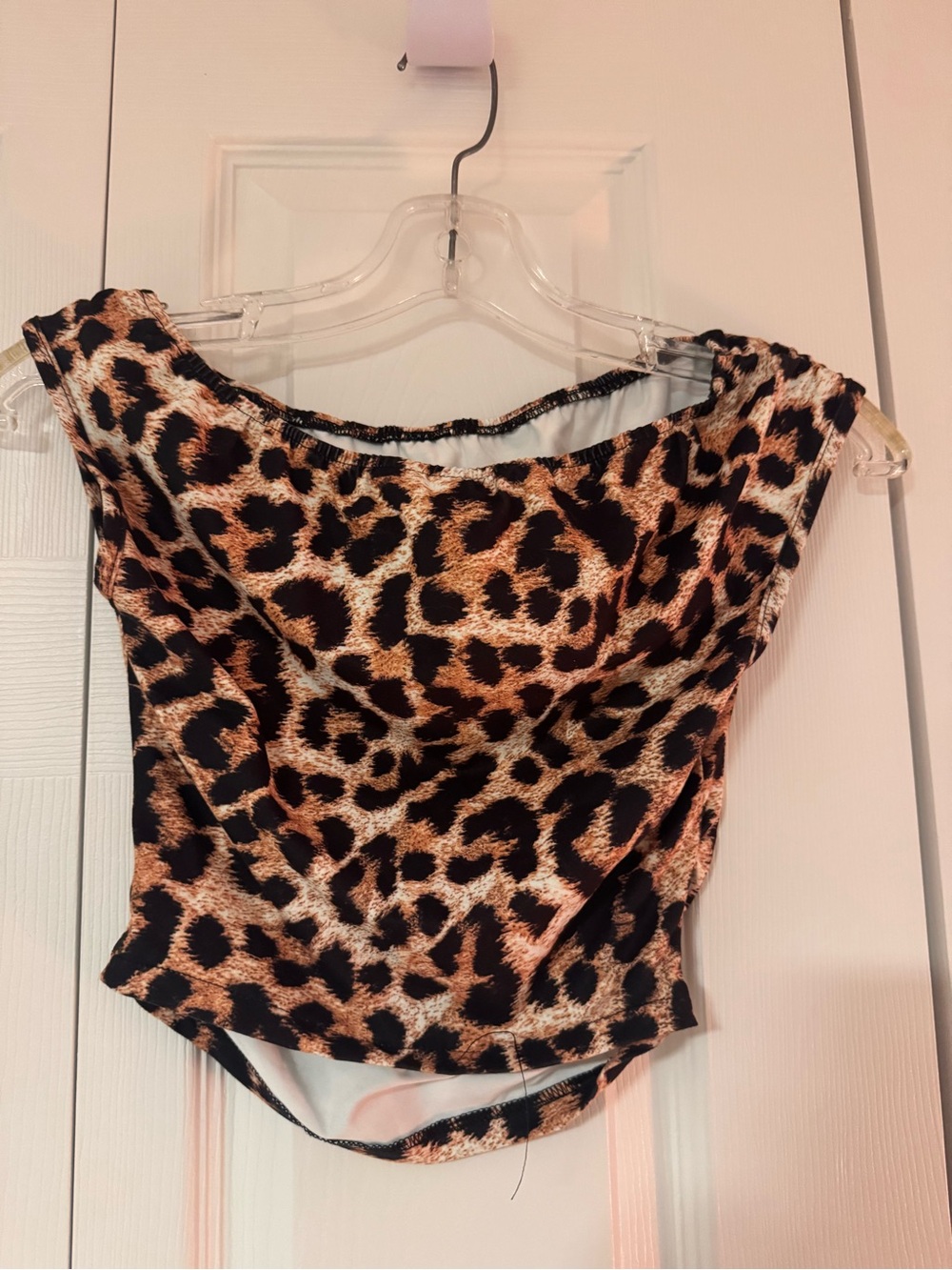 Leopard Print Women’s Boatneck Top & Skirt